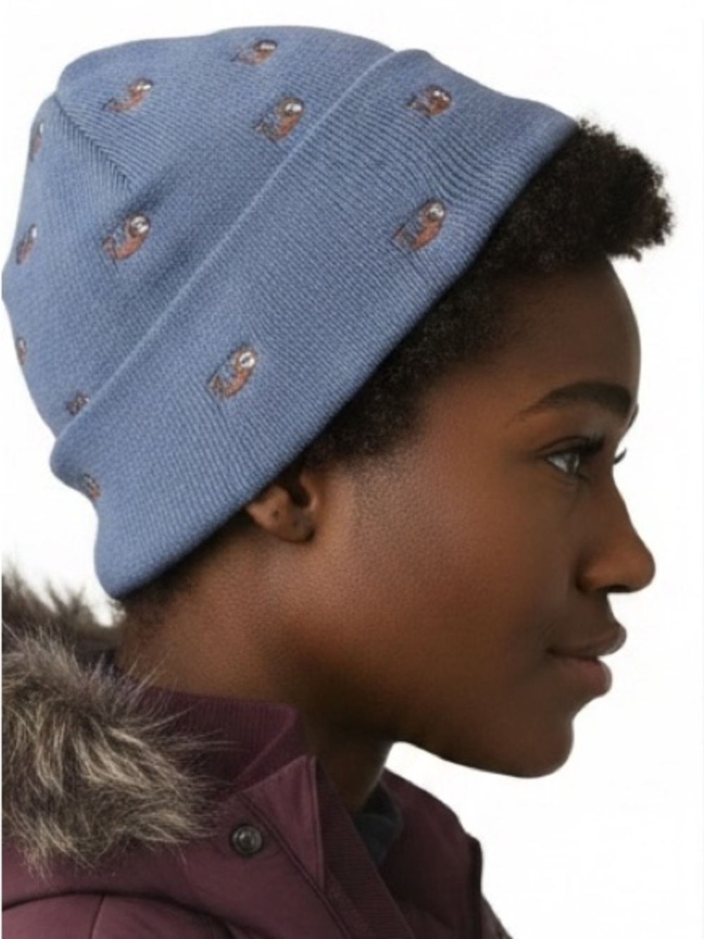 prAna Nocturnal Sloth Beanie - Knit Hat, Blue,
EUC🦥